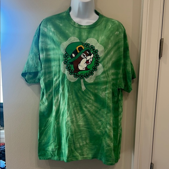 Buccees St. Patrick’s Day Green Tie-Dye T-Shirt with Shamrock Graphic- XL - Picture 1 of 4